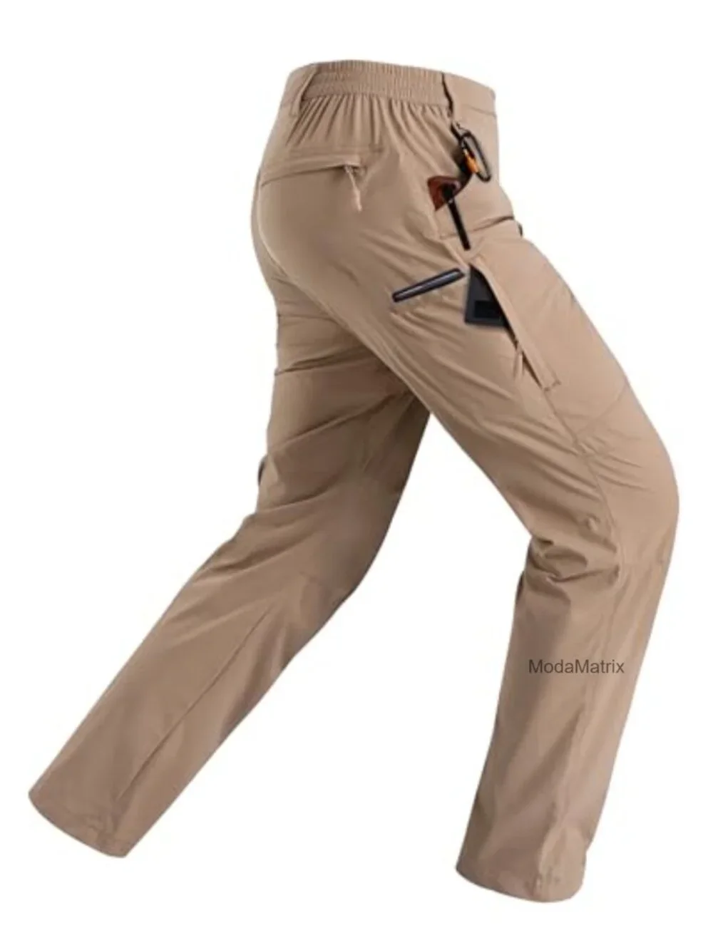 Mens Hiking Pants Lightweight Water Resistant Nylon Cargo Pants 6 Pockets
